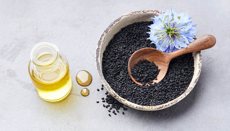 Black cumin seed oil and seeds