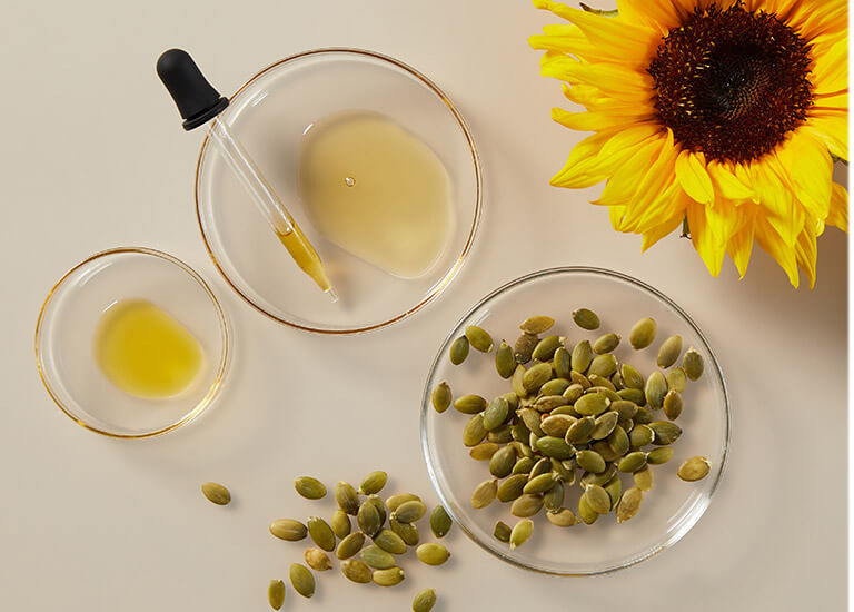 Seed oils with their origin botanicals